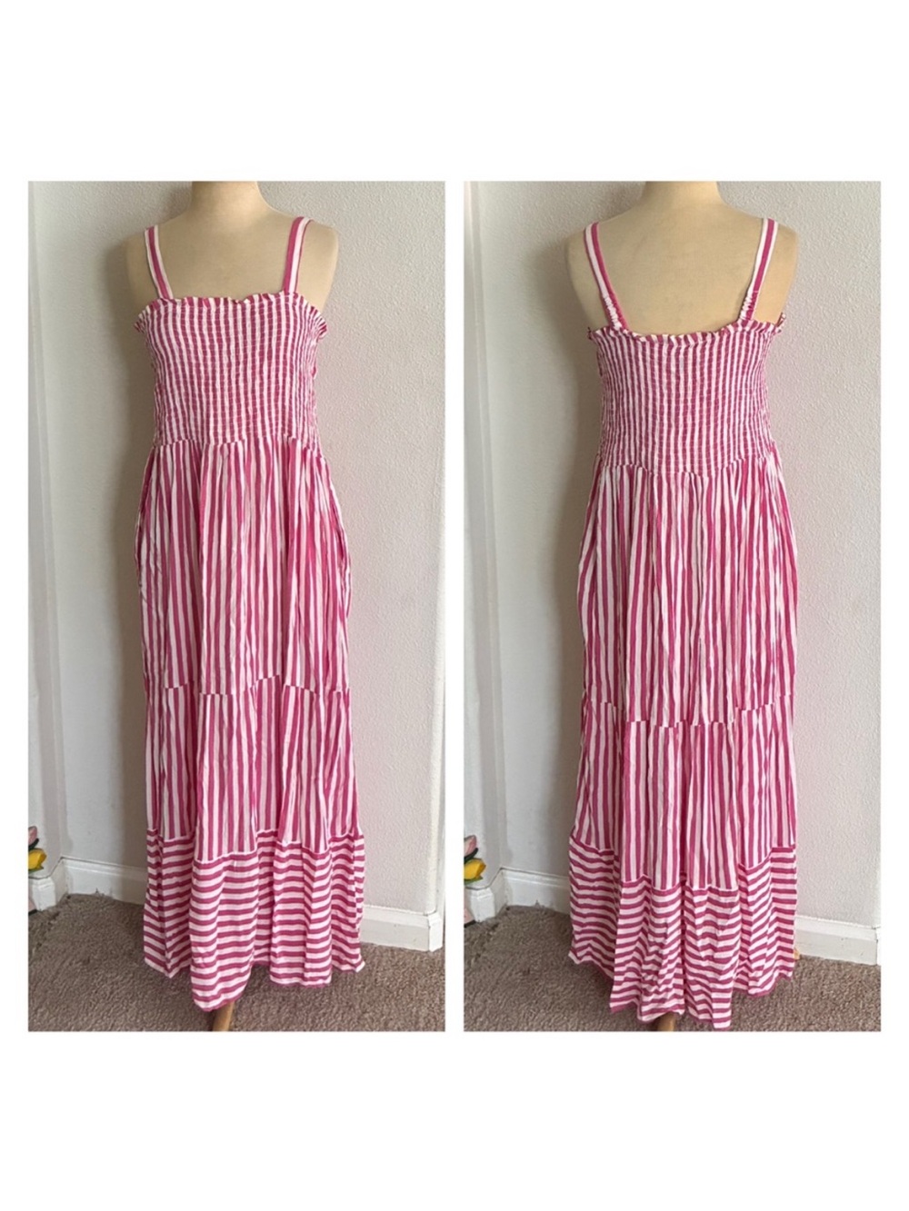 Raviya striped dress with pockets